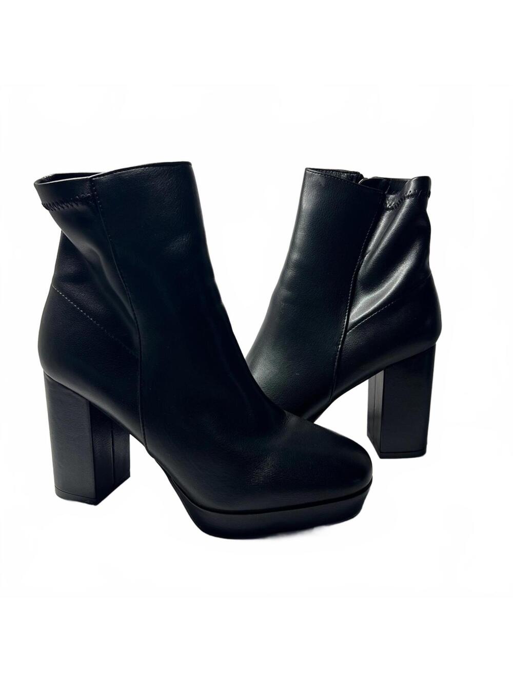 Mia Mariam Platform Chunky Heeled Ankle Boots Black Size 7.5 Goth Punk Y2K